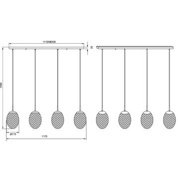 LED Hanglamp - Hangverlichting - Trion Feget - E27 Fitting -, Ophalen of Verzenden, Nieuw, Metaal