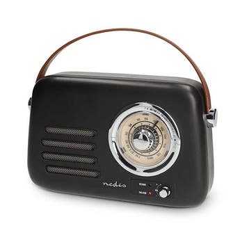 FM radio | Nedis (10W, Bluetooth, USB A, USB C, AUX, Zwart), Verzenden, Nieuw