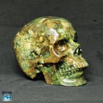 8 Indrukwekkende menselijke schedel, met de hand gesneden, Verzamelen, Mineralen en Fossielen