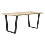 Trapeziumpoot tafelpoot 75-55x72 cm set van 2 zwart mat, Verzenden, Nieuw