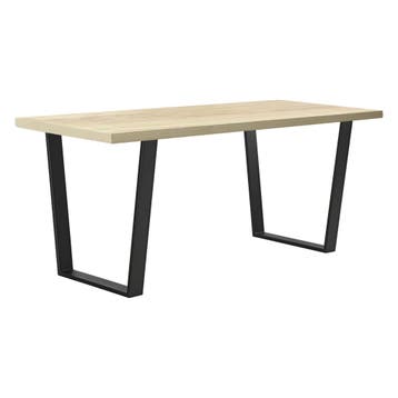 Trapeziumpoot tafelpoot 75-55x72 cm set van 2 zwart mat, Verzenden, Nieuw