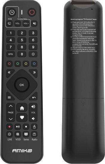 Amiko IPTV Media Player afstandsbediening - IR RCU, Verzenden, Nieuw