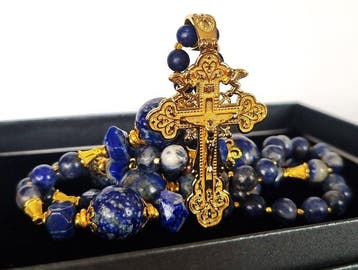 Lapis lazuli – Rozenkrans van het Hemelse Koningschap –, Antiek en Kunst