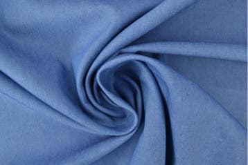 Denim chambray gewassen Blauw - rol 50 meter, Verzenden, Nieuw, Blauw