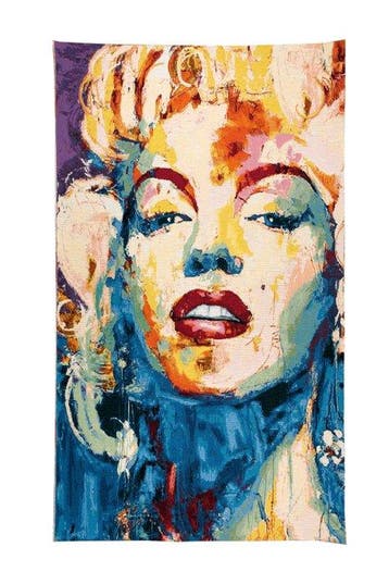 Marilyn Monroe - portrait on gobelin tapestry fabric