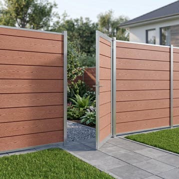 Tuindeur Segovia tuinpoort met privacyscherm 180x90 cm bruin, Verzenden, Nieuw