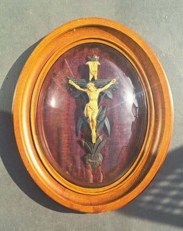 Napoleon III Crucifix - Bol glas - 1850-1900 - Achter bol