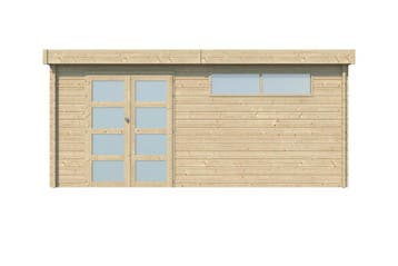 Woodlands Blokhut Modern met Dakisolatie 505 x 295 cm, Nieuw