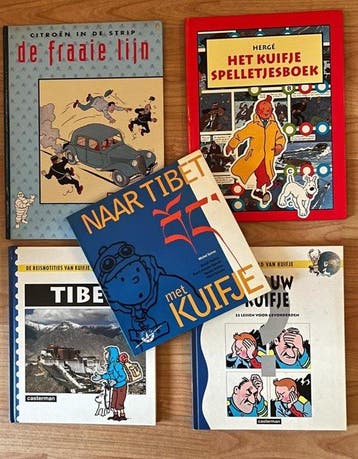 5 Kuifje/Hergé gerelateerde boeken - Kuifje Hergé -, Boeken, Stripboeken, Nieuw