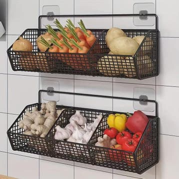 Wandrek Keuken Opbergmand Metaal - Kruiden, Groenten & Meer, Verzenden, Nieuw