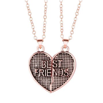 Fako Bijoux - Vriendschapsketting - BFF Ketting - Hart Rosé, Sieraden, Tassen en Uiterlijk, Kettingen, Verzenden, Nieuw