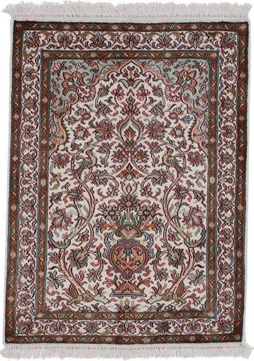 Nieuw Kashmir Zijden Tapijt - Zeer Fijn - Vloerkleed - 93 cm, Nieuw