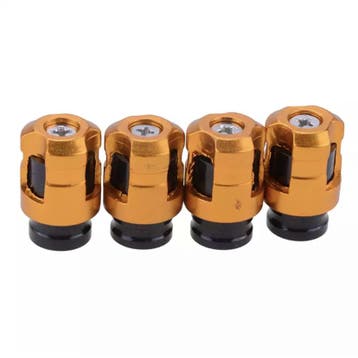 TT-products ventieldoppen Screw-on Gold aluminium 4 stuks, Ophalen of Verzenden, Nieuw
