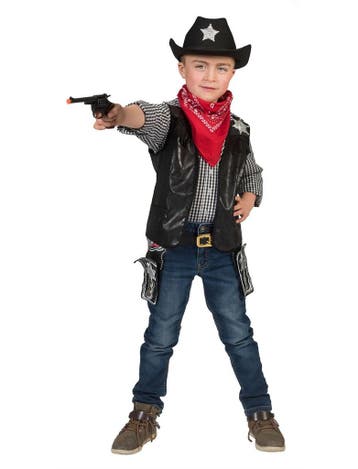 Cowboy Vest Kind Zwart, Ophalen of Verzenden, Nieuw