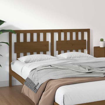 vidaXL Hoofdbord 155,5x4x100 cm massief grenenhout, Verzenden, Nieuw, Bruin, Hout