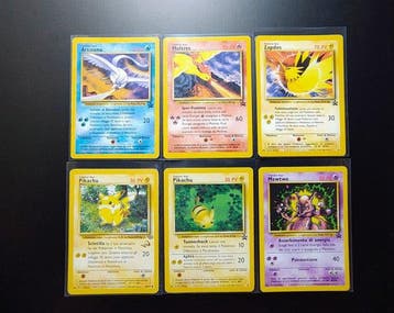 Pokémon - 6 Card - Mewtwo - Pikachu - Pikachu ( W Stamped) -, Nieuw