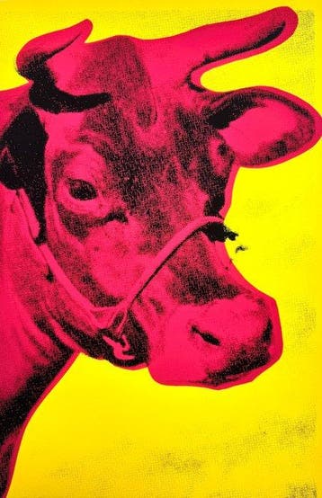 Andy Warhol (after) - Cow (red and yellow) - Offset, Antiek en Kunst