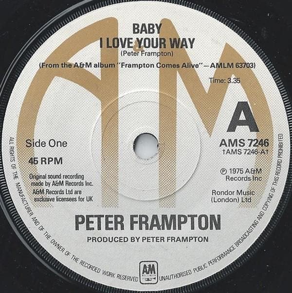 Peter Frampton - Baby I Love Your Way, Cd's en Dvd's, Vinyl | Pop, Gebruikt, Ophalen of Verzenden