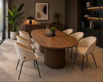Tova kuipstoel, beige stoffering, Huis en Inrichting, Ophalen of Verzenden, Gebruikt, Overige kleuren