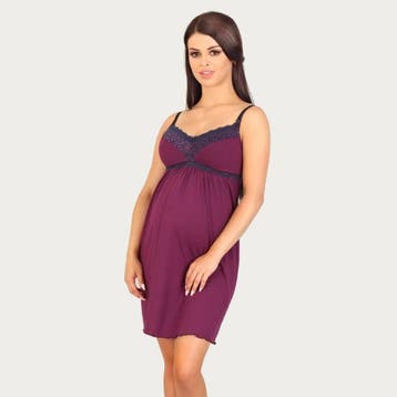Lupoline Zwangerschapsjurk / Voedingsjurk Dark Purple, Verzenden, Nieuw