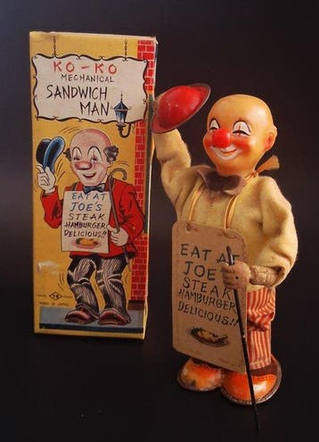 Toy Nomura - Blikken speelgoed - Ko-Ko Mechanical Sandwich