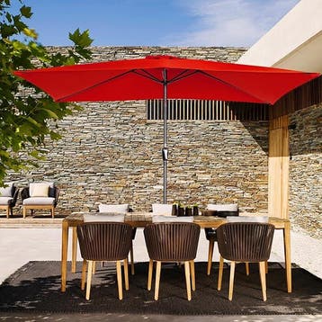 2dekans | Angel Living Tuinparasol - 2 x 3 m - Aluminium -, Ophalen of Verzenden, Zo goed als nieuw