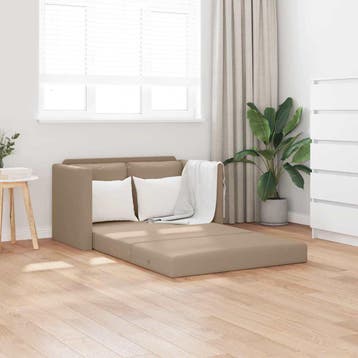 vidaXL Slaapbank vloermodel 2-in-1 112x174x55 cm kunstleer, Verzenden, Nieuw, Leer, Minder dan 150 cm