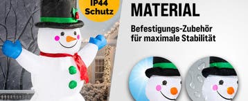 Opblaasbare sneeuwpop XL verlicht 120cm (Kerst artikelen), Diversen, Kerst, Verzenden, Nieuw