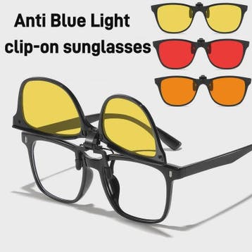 Clip-on Bril: Blauw Licht Filter & Nachtzicht voor PC, Gamin, Sieraden, Tassen en Uiterlijk, Zonnebrillen en Brillen | Dames, Verzenden
