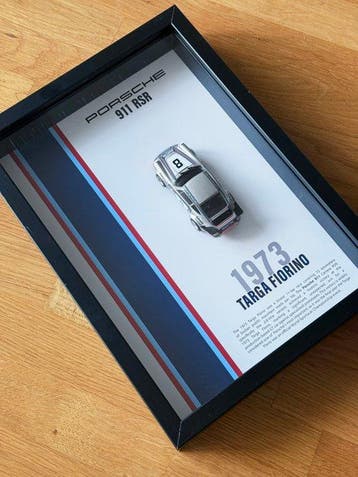 Geframeerde auto - Porsche - 911 RSR Targa Fiorino 1973, Nieuw