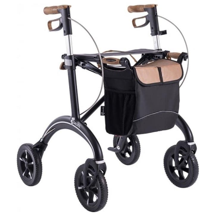Saljol Carbon lichtgewicht rollator - Zwart, Regular, Diversen, Rollators, Ophalen of Verzenden
