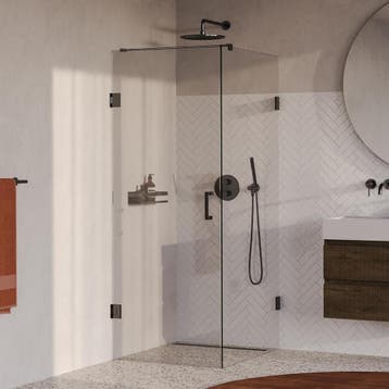 Brauer Void - Douchecabine met Draaideur - Helder Glas -, Doe-het-zelf en Verbouw, Sanitair, Ophalen of Verzenden, Nieuw, Rvs