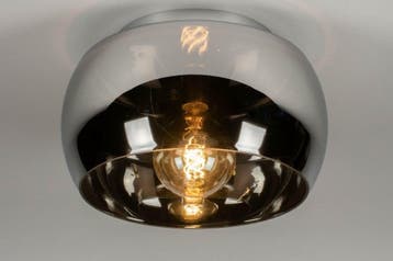 Rietveld Plafondlampen - Chroom - Glas, Verzenden, Nieuw