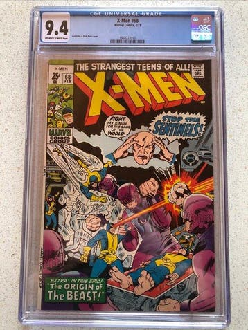 X-Men 68 - X-Men - 1 Graded comic - 1971/1971 - CGC 9.4, Nieuw