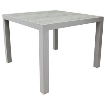Fresno dining tuintafel 100x100xH74 cm wit keramiek, Ophalen of Verzenden, Nieuw