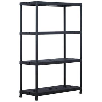 vidaXL Opbergrek 220 kg 90x40x138 cm kunststof zwart, Verzenden, Nieuw