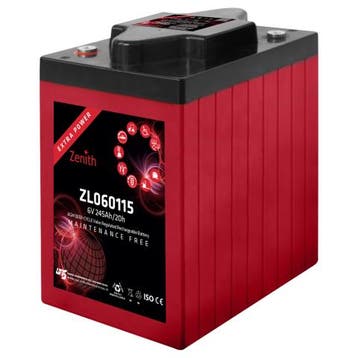 Zenith AGM Deep Cycle accu | ZL060115 | 6V 245Ah, Ophalen of Verzenden, Nieuw