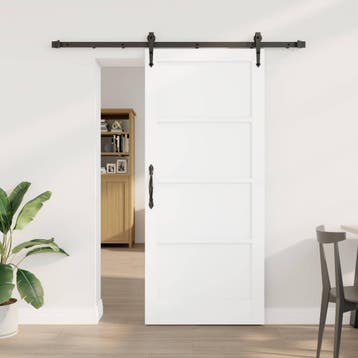vidaXL Schuifdeur ORKDAL 86 x 198,5 cm Bewerkt hout Wit en, Verzenden, Nieuw