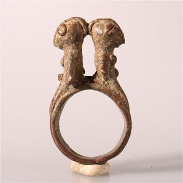 Ring - Burkina Faso - Alte Guin Bronze Ring, (Zonder