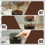 Koffiemolen elektrisch - Koffiemaler - 200W - Zwart - Aigost, Verzenden, Zo goed als nieuw