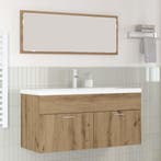 vidaXL Badkamerkast Artisan Eiken 100 x 38,5 x 46 cm Bewerkt, Verzenden, Nieuw, (Half)hoge kast