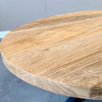 Ovale salontafel met stalen twistpoot -  110 cm x 70 cm, Ophalen of Verzenden, Nieuw