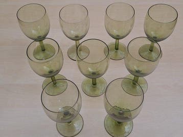 Leerdam - A.D. Copier - Wijnglas (9) - Gildeglazen - Kristal