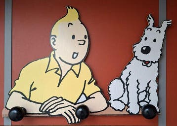 Tintin - Porte manteau en bois Trousselier - Tintin & Milou, Nieuw
