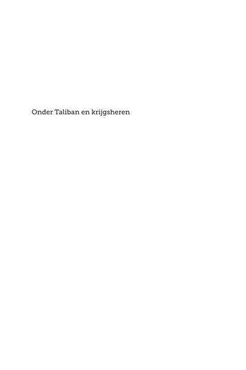 Onder taliban en krijgsheren, Ophalen of Verzenden, Nieuw