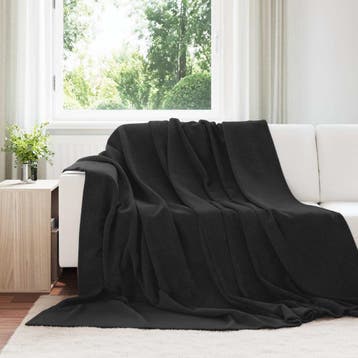 vidaXL Kleden 6 st Zwart 220 x 240 cm 8.24 Fleece, Verzenden, Nieuw, Zwart