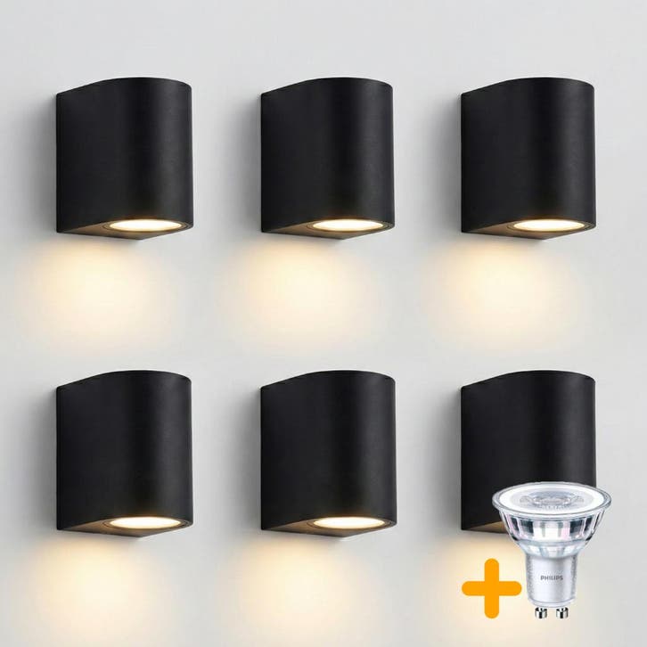 6 Stuks | Wandlamp / muurlamp / buitenlamp | Incl. 6x, Huis en Inrichting, Lampen | Wandlampen, Nieuw, Ophalen of Verzenden
