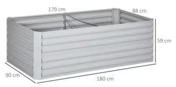 Stalen Verhoogd Bed 180x90x60cm voor Tuin, Balkon en Terras, Verzenden, Nieuw