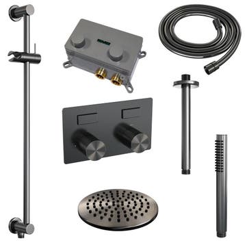 Brauer Gunmetal Carving Thermostatische Regendoucheset, Ophalen of Verzenden, Nieuw