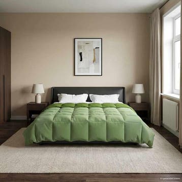 vidaXL Zomer Dekbed Gekwilt Groen 200 x 200 cm Microfiber, Verzenden, Nieuw, Groen